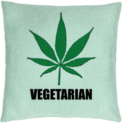 Perna Decorativa Model Vegetarian 40x40 cm Verde Menta Husa Detasabila Burduf 