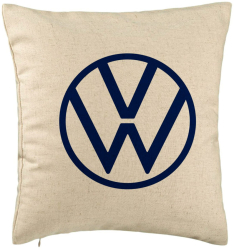 Perna Decorativa Model Volkswagen 40x40 cm Bej Husa Detasabila Burduf