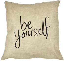 Perna Decorativa Patrata Be Yourself 40x40 cm Husa Detasabila Burduf 
