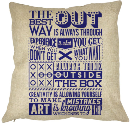 Perna Decorativa Patrata Classic Quotes 40x40 cm Husa Detasabila Burduf 