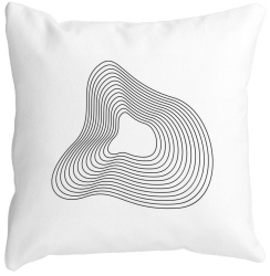 Perna Decorativa Patrata F1 40x40 cm Alba Mata Husa Detasabila Burduf 