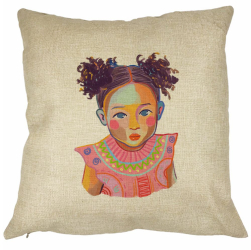 Perna Decorativa Patrata Happy Baby 40x40 cm Husa Detasabila Burduf 