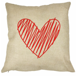Perna Decorativa Patrata Inimioara 40x40 cm Husa Detasabila Burduf 