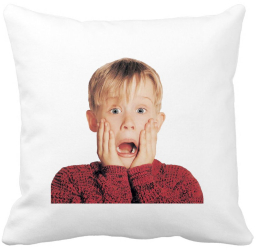Perna Decorativa Patrata Kevin 40x40 cm Alba Mata Husa Detasabila Burduf 