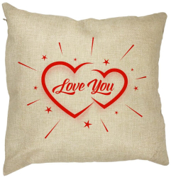Perna Decorativa Patrata Love You 40x40 cm Husa Detasabila Burduf 