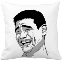Perna Decorativa Patrata Meme 40x40 cm Alba Mata Husa Detasabila Burduf 