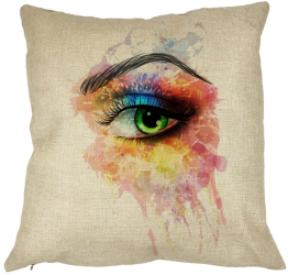 Perna Decorativa Patrata Multicolor Eye 40x40 cm Husa Detasabila Burduf 
