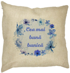 Perna Decorativa pentru Bunica 15 40x40 cm Husa Detasabila Burduf 