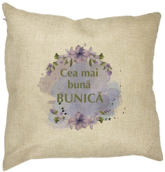 Perna Decorativa pentru Bunica 2 40x40 cm Husa Detasabila Burduf 