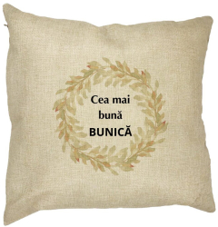 Perna Decorativa pentru Bunica 4 40x40 cm Husa Detasabila Burduf 
