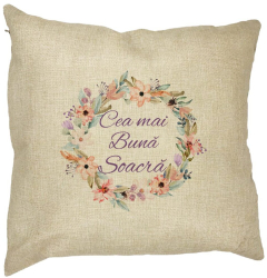Perna Decorativa pentru Soacra 2 40x40 cm Husa Detasabila Burduf 