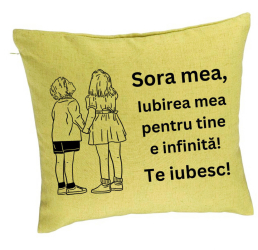 Perna Decorativa Sora mea 18 40x40 cm Verde Husa Detasabila Burduf 