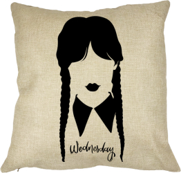 Perna Decorativa Wednesday Addams 2 40x40 cm Husa Detasabila Burduf 