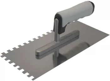 Gletiera inox cu zimti 10x10 mm maner soft 13x27 cm