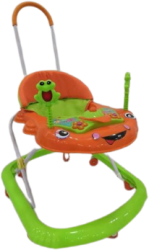 Premergator cu sunete lumini si maner Broscuta verde/portocaliu 