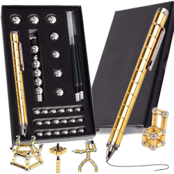 Set Pix Modular Magnetic Premium cu 30 Bile Magnetice 14 Inele Magnetice 2 Stylus-uri si 5 Mine Auriu 