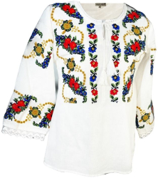 Bluza dama casual R 124 marime 2XL alb/rosu ferrari 