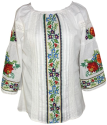 Bluza dama casual R 124 marime L alb/bleu 