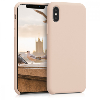 Husa pentru Apple iPhone X / iPhone XS Silicon Bej 42495.154 