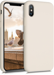 Husa pentru Apple iPhone X / iPhone XS Silicon Crem 46313.210 