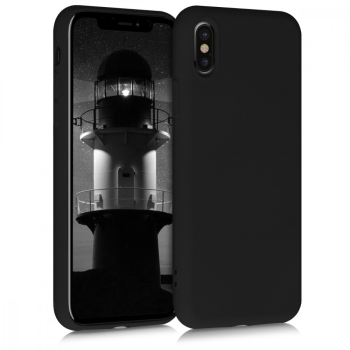 Husa pentru Apple iPhone X / iPhone XS Silicon Negru 49982.01 