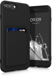 Husa pentru iPhone 8 Plus / iPhone 7 Plus Silicon Negru 55118.01 