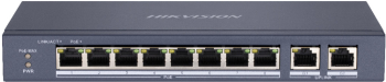 Switch Hikivision DS-3E0310P-E/M 8 porturi PoE si 2 porturi gigabit 