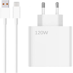 Incarcator Retea MRG MDY12E 120W 6 Ah Cablu Type-C Fast Charge Compatibil Laptop sau Telefon iPhone Huawei Samsung Alb