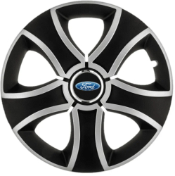 Set 4 capace roti Blacksun cu crom pentru gama auto Ford R13 