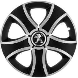 Set 4 capace roti Blacksun pentru gama auto Peugeot R16 