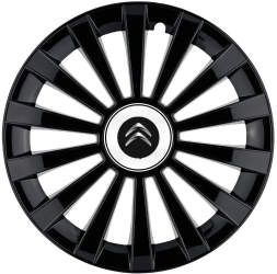 Set 4 capace roti Meridian negru pentru gama auto Citroen R16 