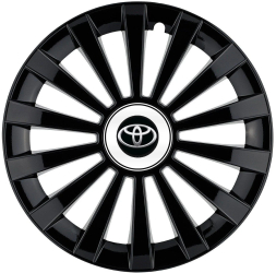 Set 4 capace roti Meridian negru pentru gama auto Toyota R16 