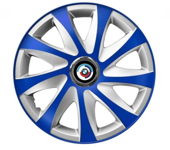 Set 4 Capace Roti pentru BMW Nou model Extra Drift Blue & Silver R15 BMW 