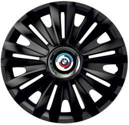 Set 4 Capace Roti pentru BMW Nou model Royal Black Cu Inel Cromat R14 BMW 