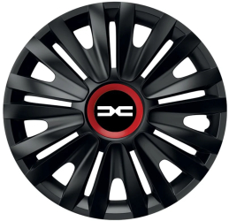 Set 4 Capace Roti pentru Dacia Nou model Royal Black Cu Inel Rosu R15 DACIA 