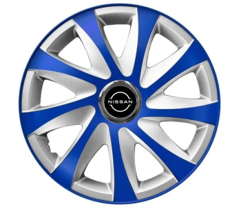 Set 4 Capace Roti pentru Nissan Nou model Extra Drift Blue & Silver R14 NISSAN 