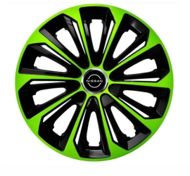 Set 4 Capace Roti pentru Nissan Nou model Extra Strong Green & Black R16 NISSAN 