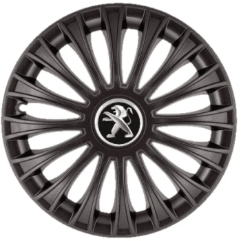 Set 4 capace roti pentru Peugeot model Dino Black R15 