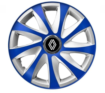 Set 4 Capace Roti pentru Renault Nou model Extra Drift Blue & Silver R14 RENAULT 