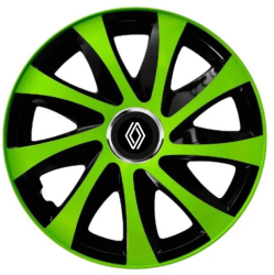 Set 4 Capace Roti pentru Renault Nou model Extra Drift Green & Black R15 RENAULT 