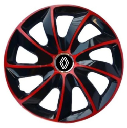 Set 4 Capace Roti pentru Renault Nou model Extra Stig Red & Black R16 RENAULT