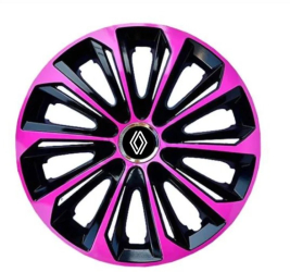 Set 4 Capace Roti pentru Renault Nou model Extra Strong Pink & Black R16 RENAULT 