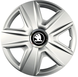 Set 4 Capace Roti pentru Skoda Nou Alb-Negru model Esprit Gray R15 SKODA 