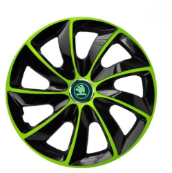 Set 4 Capace Roti pentru Skoda Nou Verde model Extra Stig Green & Black R15 SKODA 