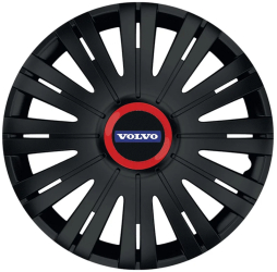 Set 4 Capace Roti pentru Volvo model Active Black Cu Inel Rosu R16 