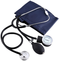 Tensiometru Mecanic de Brat MRG M1077 Medical Profesional cu Stetoscop si Geanta Circuferinta Brat 22 - 40 cm Masurare 0 - 300 mmHg 
