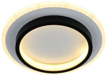 Plafoniera LED hol LuminiLux Alb + Negru 24 x 24 cm Metal 