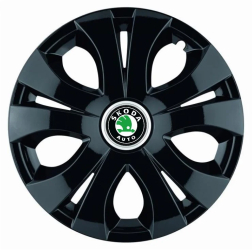 Set 4 Capace Roti pentru Skoda model Top Black R16 