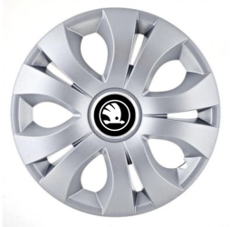 Set 4 capace roti Top Gray pentru gama Skoda Nou Alb-Negru R14 