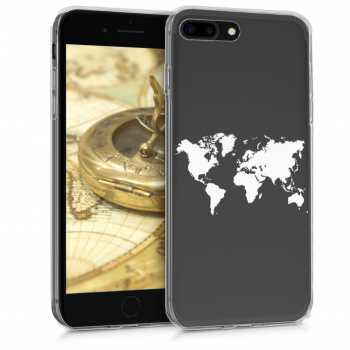 Husa pentru Apple iPhone 8 Plus / iPhone 7 Plus Silicon Alb 45352.02 